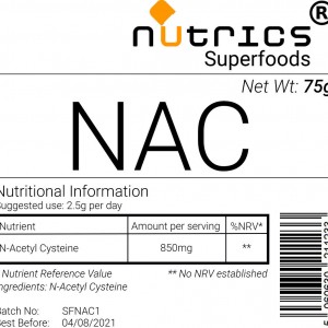 NAC N Acetyl L Cysteine Vegan Powder