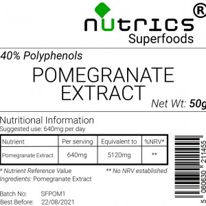 Pomegaranate Extract 40% Polyphenols Vegan Powder