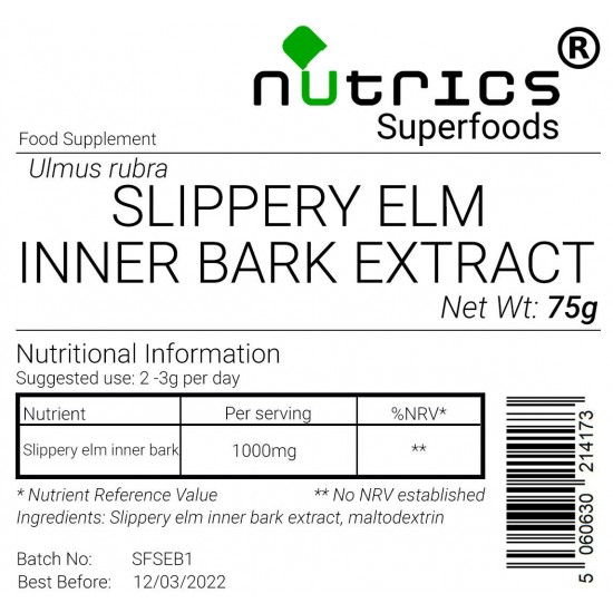 Slippery Elm Inner Bark 10:1 Extract  Powder   