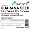 Guarana Seed Extract Powder 22% Caffeine 20:1