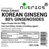 Korean Ginseng 50:1 80% Ginsenosides Extract Vegan Powder 
