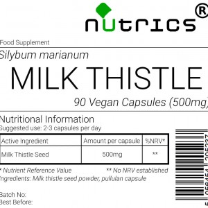 Milk Thistle Seed 500mg Silybum Marianum V Capsules