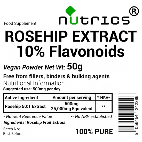 Rosehip Extract 50:1 Vegan Powder Natural Vitamin C