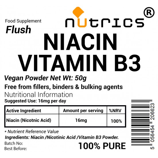 Niacin Nicotinic Acid Vitamin B3 V Powder (Flush)