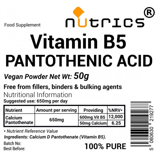 Vitamin B5 Pantothenic Acid Calcium D Pantothenate Powder