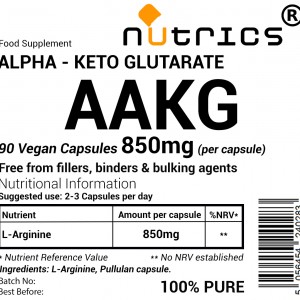 Arginine AAKG  850mg V Capsules