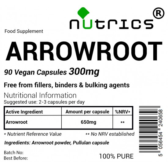 ARROWROOT 300mg  Vegan Capsules 