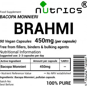 Bacopa Monnieri Brahmi 450mg V Capsules