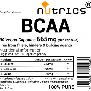 BCAA Branched Chain Amino Acids 665mg V Capsules