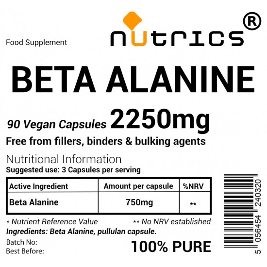Beta Alanine 750mg V Capsules
