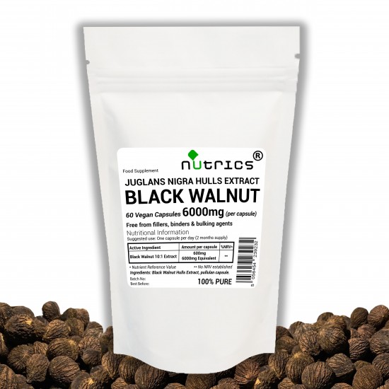 BLACK WALNUT EXTRACT 6000mg Vegan Capsules 