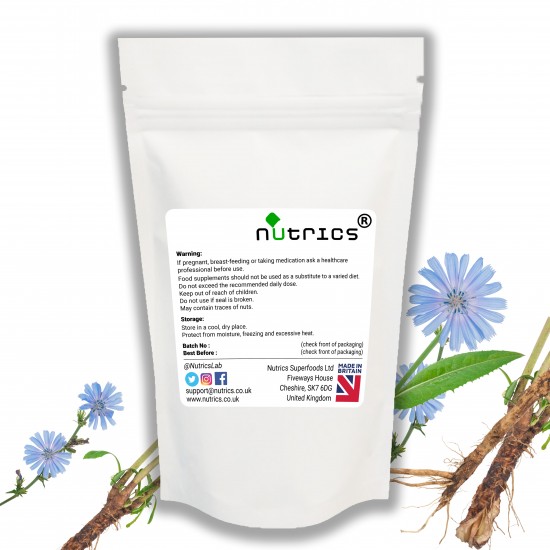 CHICORY ROOT 850mg x 60 Vegan Capsules Prebiotic Fibre INULIN 100% Pure