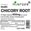 CHICORY ROOT 850mg x 60 Vegan Capsules Prebiotic Fibre INULIN 100% Pure