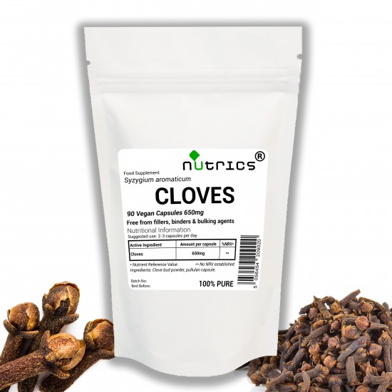 Cloves 650mg Vegan Capsules - Natural Spice for Wellness