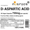 D-Aspartic Acid DAA  750mg V Capsules