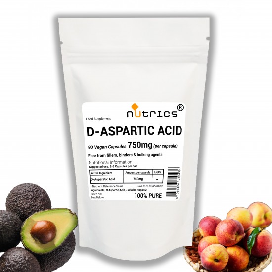 D-Aspartic Acid DAA  750mg V Capsules