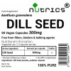 DILL SEED 300mg x 90 Vegan Capsules 100% Pure Anethum