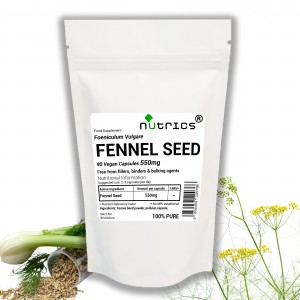 Fennel Seed 550mg  90 Vegan Capsules 