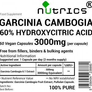 Garcinia Cambogia Extract 3,000mg V Capsules