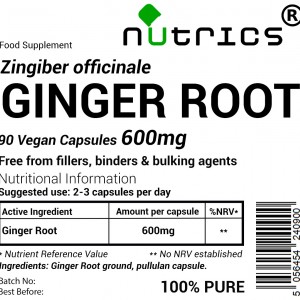 Ginger Root 600mg V Capsules
