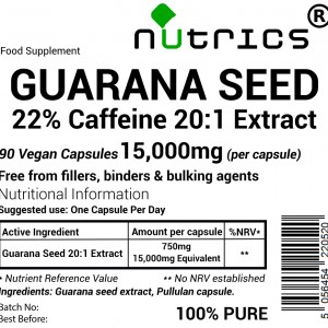 Guarana Seed Extract 15000mg Capsules