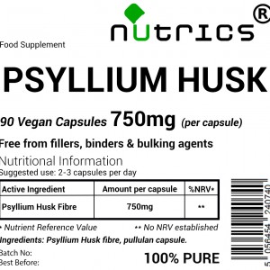 Psyllium Husk (Organic) 750mg V Capsules
