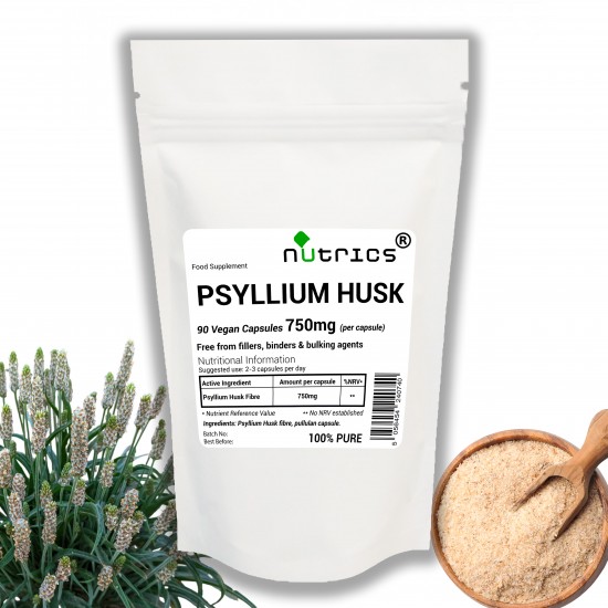 Psyllium Husk (Organic) 750mg V Capsules