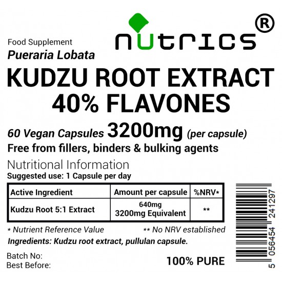 Kudzu Root Extract 3,200mg V Capsules