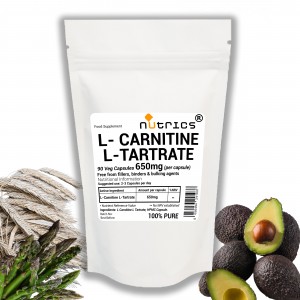 L Carnitine L Tartrate  650mg Vegan Capsules 