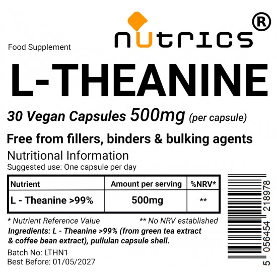 L Theanine 500mg V Capsules
