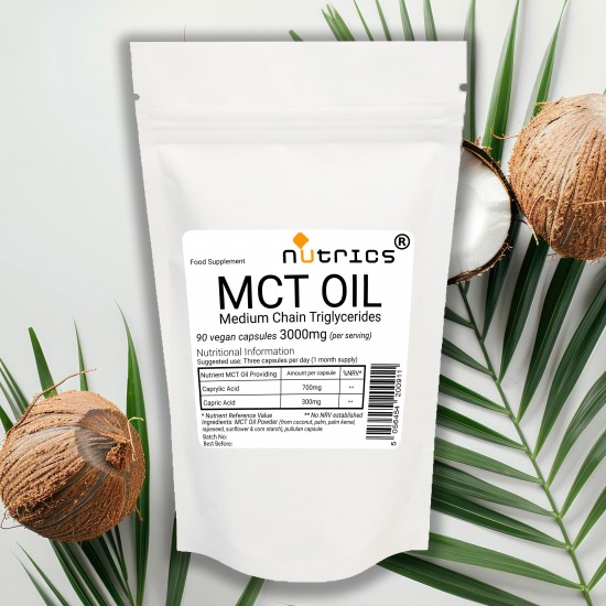 MCT OIL Caprylic Acid Caprice Acid 1000mg Vegan Capsules 