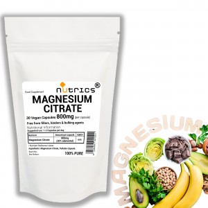 Magnesium Citrate 800mg Vegan Capsules   