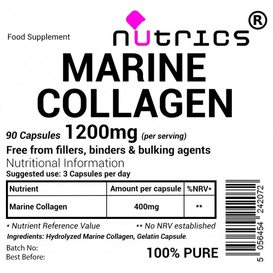 Hydrolysed Fish Marine Collagen 400mg Capsules