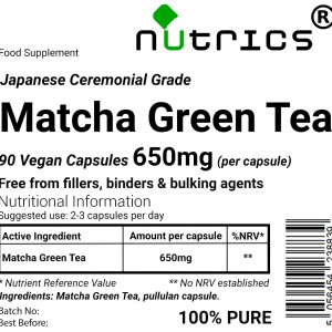 Matcha Green Tea 650mg V Capsules