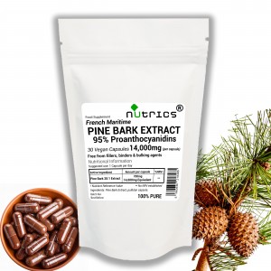 Pine Bark 20:1 Extract, 95% Proanthocyanidins, 14,000mg V Capsules  