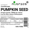 PUMPKIN SEED 750mg x 90 Vegan Capsules 