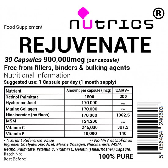 Rejuvenate 900,000mcg (900mg)  Capsules