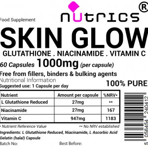 Glutathione Niacinamide Vitamin C 1000mg Capsules Skin Glow