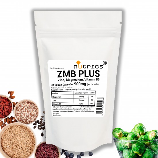 ZMB Plus (Zinc Magnesium & Vitamin B6) 900mg V Capsules