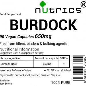 Burdock Root 650mg V Capsules