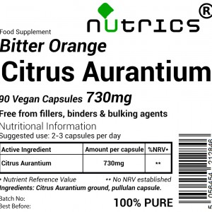 Citrus Aurantium (Bitter Orange) 730mg V Capsules