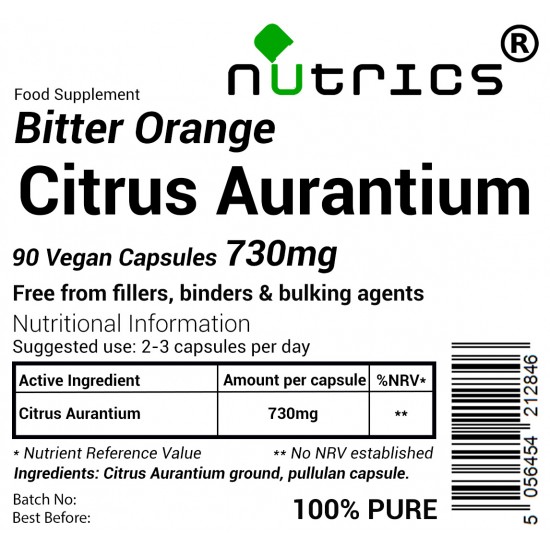 Citrus Aurantium (Bitter Orange) 730mg V Capsules
