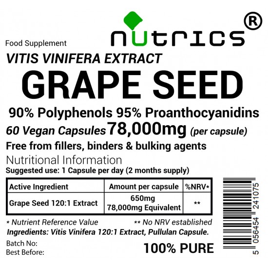 Grape Seed Extract 78,000mg V Capsules