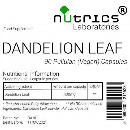 Dandelion Leaf 400mg V Capsules