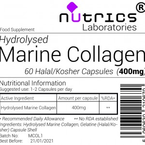 Hydrolysed Fish Marine Collagen 400mg Capsules