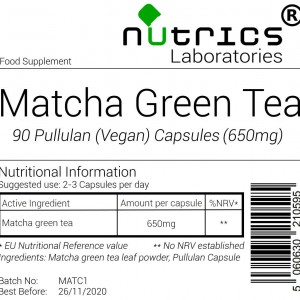 Matcha Green Tea 650mg V Capsules