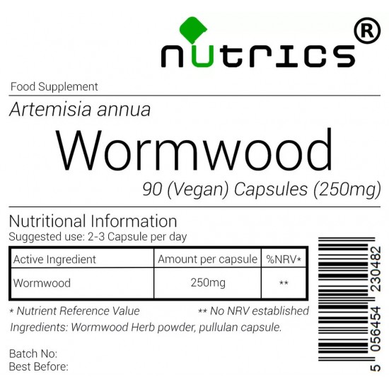 Wormwood (Artemisia annua) 250mg capsules