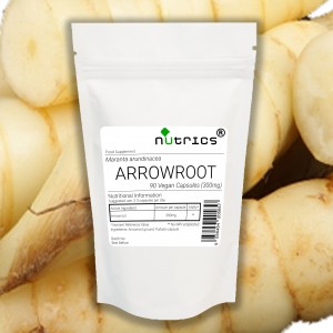 ARROWROOT 300mg x 90 Vegan Capsules 100% Pure - Digestion Aid