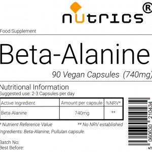  BETA ALANINE 740mg x 90 Vegan Capsules not tablets powder