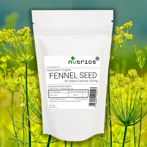 Fennel Seed 550mg x 90 Vegan Capsules Breast Milk Detox Digestion